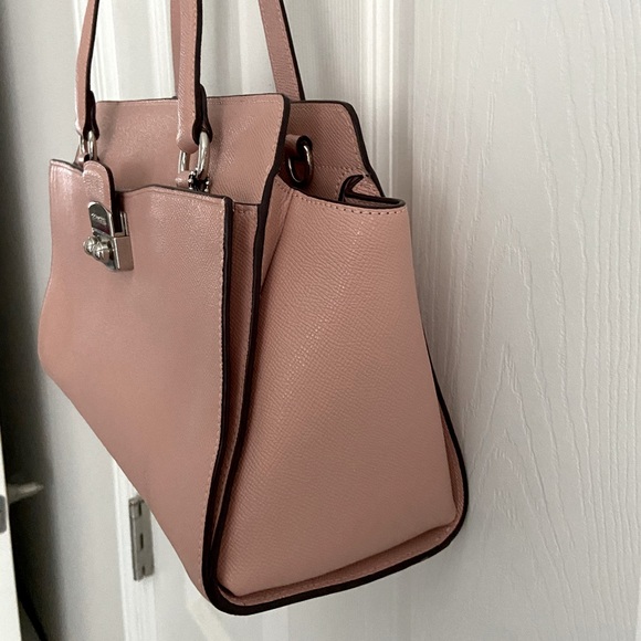 NWOT Coach saffiano Avary leather satchel shoulder bag pink HP pick - Picture 3 of 13